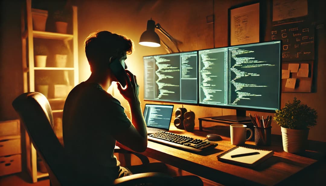 Illustration of contacting someone
